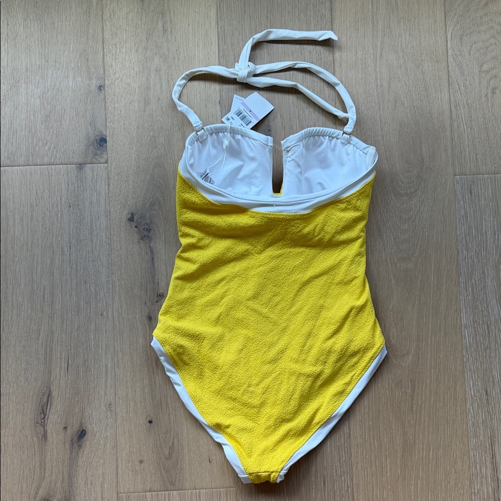 Trina Turk Vibrant Yellow and White One peace bathing suit new with tags. - Picture 3 of 3